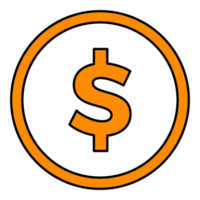 ícone de moeda de dólar png
