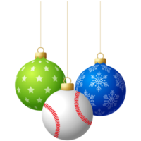 béisbol deporte navidad bola chuchería aislado png