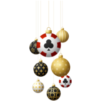 Casino-Pokerchip-Weihnachtskugel png