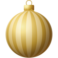 bola de navidad dorada adorno colgante de lujo png