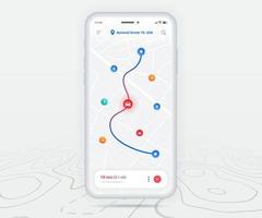 Map GPS navigation app ux ui concept, Mobile map application, Smartphone App search map navigation, Technology map, City navigation maps, City street, gps tracking, Location tracker, Vector