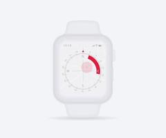 aplicación de brújula smartwatch ui ux concepto gui, aplicación gps de mapa en navegación en pantalla, reloj meteorológico, brújula de aplicación para navegador, mapa de aplicación, tecnología de navegación noroeste sureste, ilustración vectorial vector