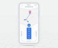 mapa aplicación de navegación gps concepto ux ui, aplicación de mapa móvil, navegación de mapa de búsqueda de aplicación de teléfono inteligente, mapa de tecnología, mapas de navegación de la ciudad, calle de la ciudad, seguimiento gps, rastreador de ubicación, ilustración vectorial vector