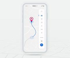 Map GPS navigation app ux ui concept, Mobile map application, Smartphone App search map navigation, Technology map, City navigation maps, City street, gps tracking, Location tracker, Vector