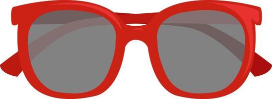 Red sunglasses, illustration, vector on white background