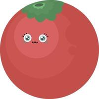 Fat tomato, illustration, vector on white background.