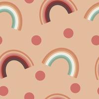 rainbow boho color seamless pattern. flat style. textiles, wallpaper, wrapping paper vector