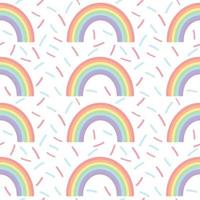 rainbow pattern in flat style. gentle pastel cute background vector