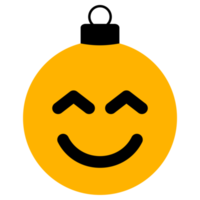 emoji emoción cara adorno navideño bola png