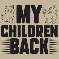 My children back vector