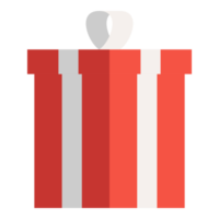 caja de regalo de navidad ilustración plana png