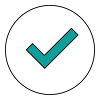 Check mark icon. tick symbol. positive check mark logo flat icon png