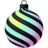 boule de noël holographique graphique isolé png