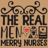 los verdaderos hombres alegres enfermeras vector