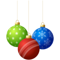 cricket sport christmas ball bauble isolated png