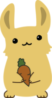 Cute cartoon rabbit cropout png