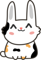 Cute cartoon rabbit cropout png