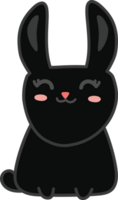 Cute cartoon rabbit cropout png