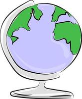 Globe, illustration, vector on white background.