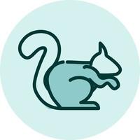 Wild squirrel, illustration, vector on a white background.