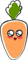 Cute carrot, illustration, vector on white background.