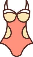 Woman swimsuit, illustration, vector on a white background.