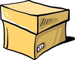 Closed box, illustration, vector on white background.