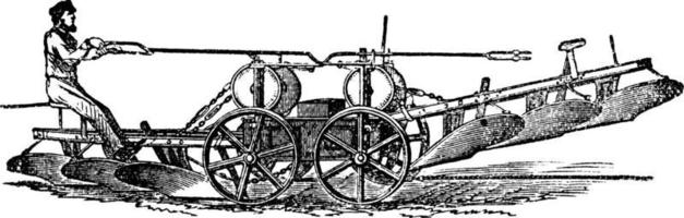 Howard's Plough, vintage illustration. vector