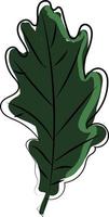 Oak leaf, illustration, vector on white background.