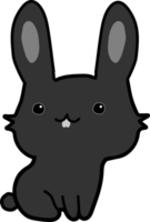 Cute cartoon rabbit cropout png