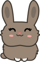 Cute cartoon rabbit cropout png