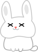 Cute cartoon rabbit cropout png