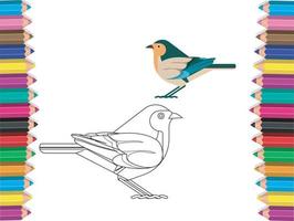 pájaros para colorear vector