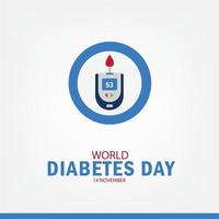 Vector Illustration of World Diabetes Day. Simple and Elegant Design