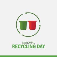 Vector Illustration of National Recycling Day. Simple and Elegant Design