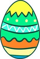 Easter egg, illustration, vector on white background.