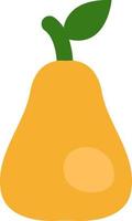 Yellow sweet pear, illustration, vector on a white background.