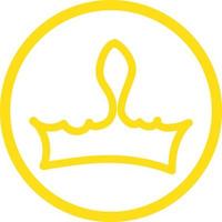 Coronation crown, illustration, vector on white background.