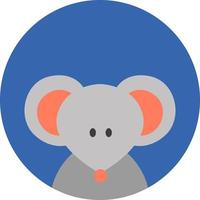 Grey mouse, illustration, vector on a white background.