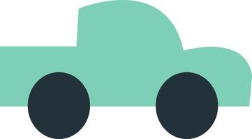 Mint green car toy, illustration, vector on a white background.