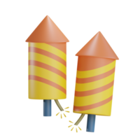 3D Fireworks Rocket png