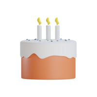 bolo de festa bonito 3d png