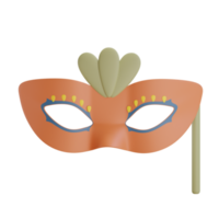 máscara de fiesta linda 3d png