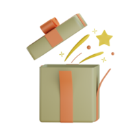 3d Gift box surprise png