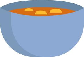 Red soup with noodles, illustration, vector, on a white background. vector