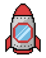 Pixel art rocket png