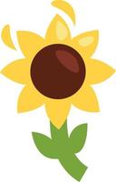 Yellow sunflower, illustration, vector on a white background.