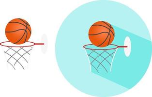 Orange basketball,illustration, vector on white background.