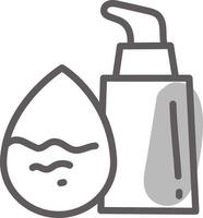 crema facial en una botella de bomba, ilustración, vector sobre fondo blanco.