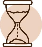 Sand clock, illustration, vector, on a white background. vector